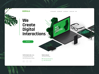 Gorilla landing page