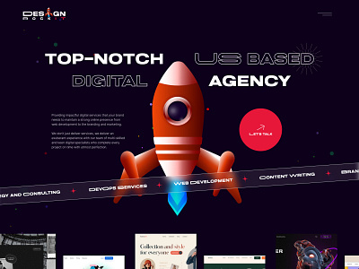 Digital Marketing Agency agency branding creative dark development digital glass landing page marketing portfolio red seo ui design us based visual design website