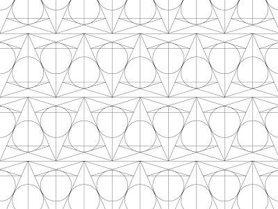 Geometric Pattern No.1 circle geometric geometry graphic line math minimalist order pattern repeat rhythm triangle