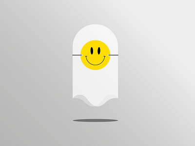 Ghost Mask emoji face ghost halloween happy horror icon mask smile vector yellow