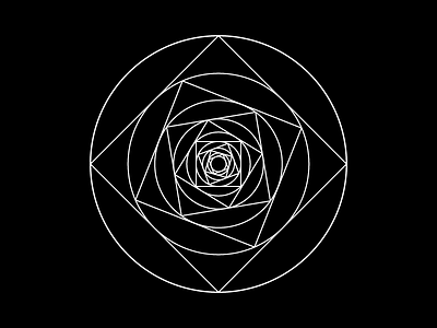 Geometric Rose black flower geometric lines rose spiral square tattoo vector