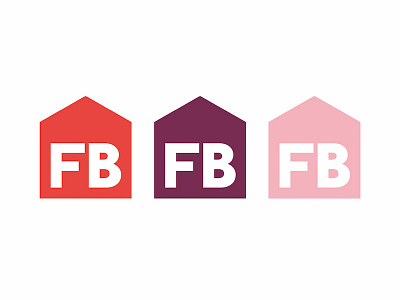 Flo's Bakehouse Icons bake baking branding cakes cook house icon logo pink red wordmark