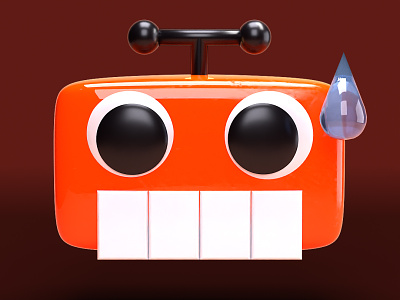 Robot face 3d 3d art 3d illustration blender blender 3d cute cute art emoji habx robot smiley