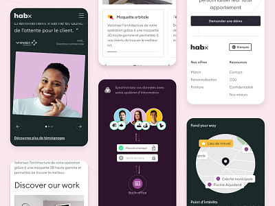 Habx showcase website - mobile