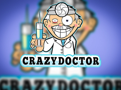 Crazy Doctor Logo Design branding creative design design doctor logo human logo illustration logo logo design vector