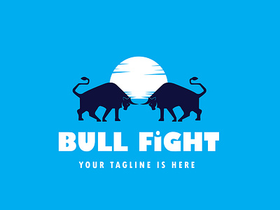 Bull Fight Logo animal logo bull bull logo creative design design illustration logo logo design