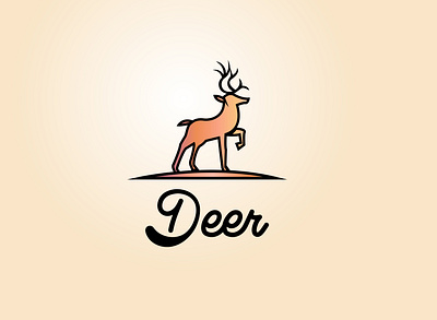 Deer Logo Design animal logo branding creative design deer deer logo flat icon illustration logo logo design text logo vector
