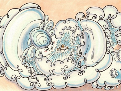 A Storm Cloud Named Jeanine excerpt cloud conti copic hand drawn illustration lynora storm