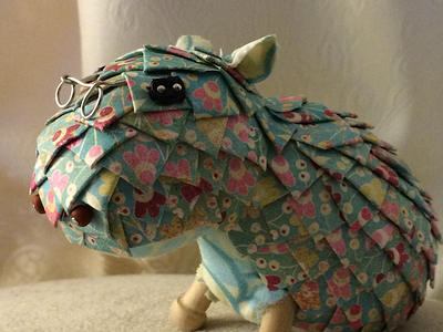 Nerdy Capybara Papercraft 3d paper sculpture strobili