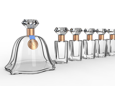 Endlessly Collection bottle industrial design keyshot luxury design perfume render scent solidworks