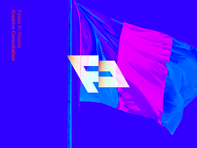 Fawaz Creative Consultation blue flag logo logo pink
