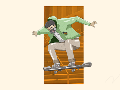 Skateboard Guy - Illustration art drawing illustration illustration art illustration digital man model park photoshop sketch