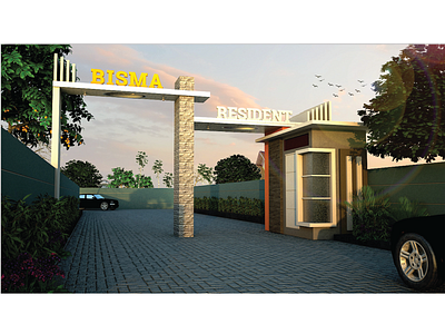 3D modelling - "Bisma Resident" Residence Gate