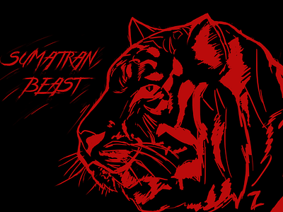 Sumatran Tiger art beast digital drawing photoshop sumatran tiger wild