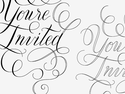 practicing lettering process hand lettering lettering in illustrator stationery vector lettering youre invited