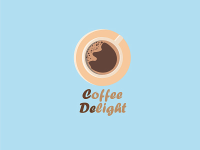 Coffee Delight art branding flat icon illustrator logo minimal typography ui vector