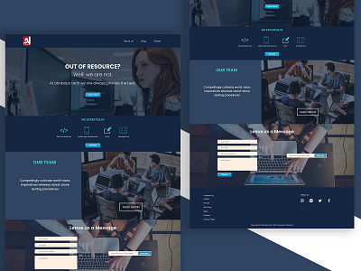 Tech firm website UI design