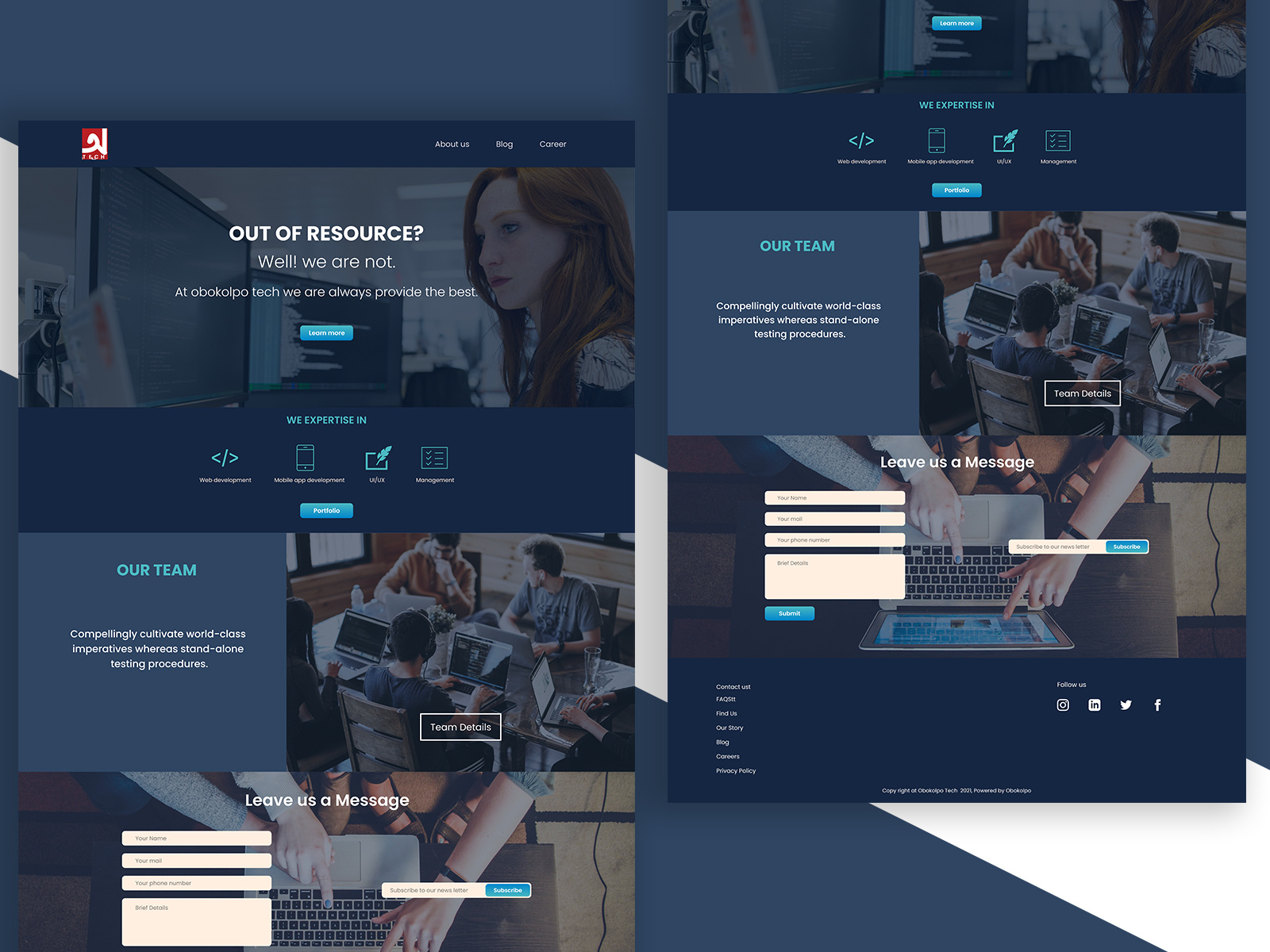 Tech firm website UI design by Shaeekh Kushal on Dribbble
