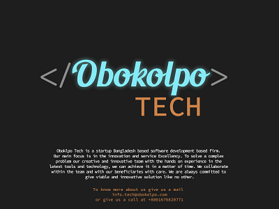 Obokolpo Tech branding design illustration logo minimal typography ui ux