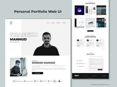 Personal portfolio Web UI concept