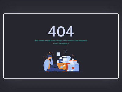 Oops! 404 Page UI design