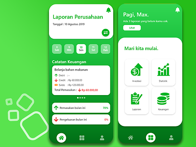 MoneyManager app design ui ux
