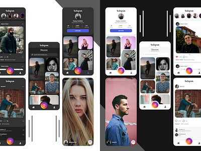 Instagram Redesign (Dark-Light theme)