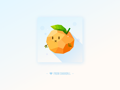 Cutie orange illustration lowpoly orange sketch vector