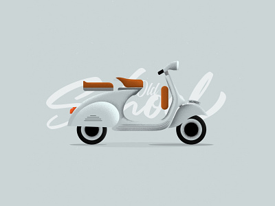 Italian Vespa branding design flat icon illustration illustrator logo minimal typography vector