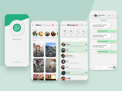 Whatsapp Redesigned | Skeuomorphism Design
