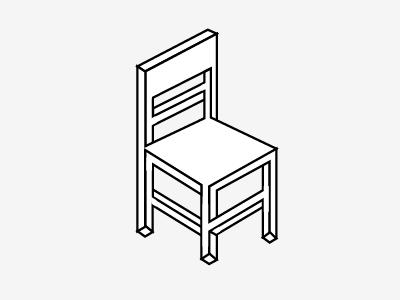 FA Chair chair illusion line logo optical