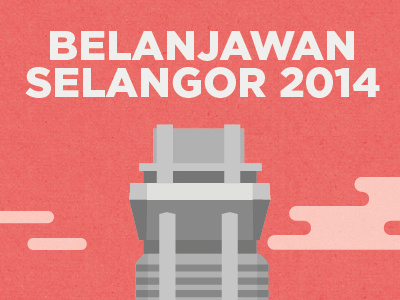 Belanjawan Selangor building cloud design illustration malaysia