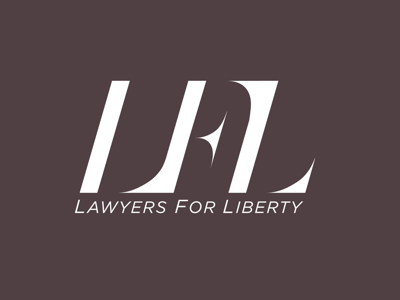 Lawyers For Liberty brown l lawyer liberty logo typography