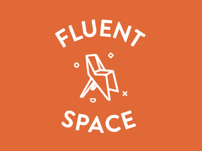 Fluent Space chair fluent icon logo orange space