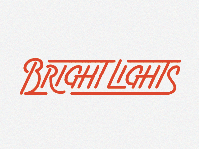 Bright Lights bright light script typography