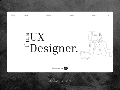 Lineo cv design illustration illustrator landingpage line art lineart mainpage minimal portfolio portfolio site ui ui ux ux xd