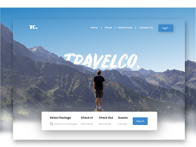 Travel Site - Landing Page