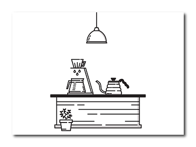 Coffee Shop cafe coffee design flat food and beverage illustration vector