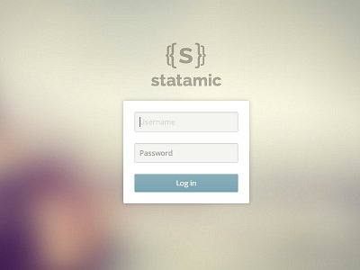 Login screen statamic