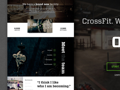 Purebred CrossFit crossfit dark home page sports web design website weightlifting