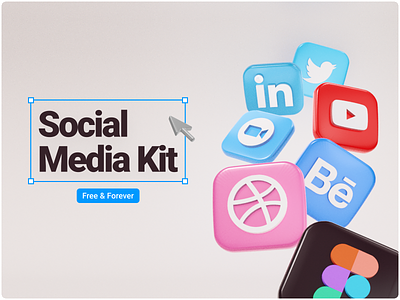Social Media Kit 𐄂 Free Figma Project brand branding channel content creator cover design figma free freebie generator kit logo marketing media open graph social template
