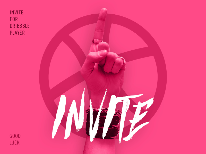 One invite 𐄂 Get it! challenge design dribbble dribbble invite finger giveaway hand invitation invite