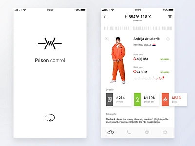 User Profile 𐄂 Daily UI 100daychallenge app challenge control dailyui design details fun inspiration interface ios jail mobile prison profile sketch ui uichallenge user ux