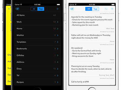 textboard iOS app app design ios iphone text theme ui