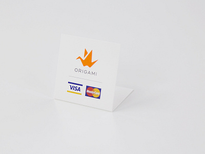 Acceptance stand (paper) branding design identity logo orange print sign vector