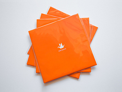 Origami Paper branding design graphic design novelty orange origami