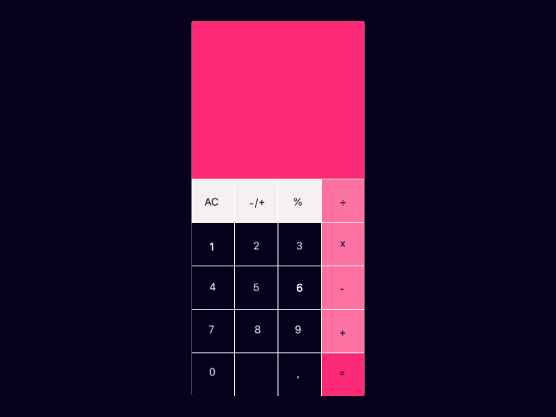 Fancy calculator for #DailyUI04