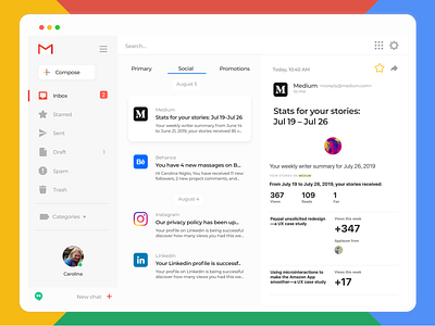 Gmail Redesign Concept