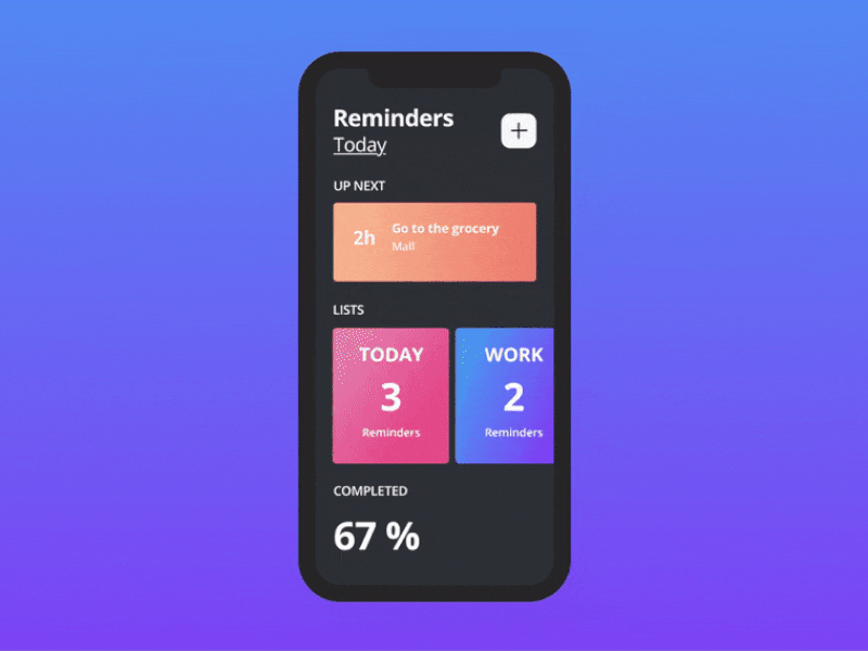 Reminder App Concept animation animation after effects briefbox gif gif animation list lists principle principle app principleapp reminder reminder app reminders shopping today todo todoist todolist work