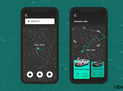 Uber Redesign Concept app redesign concept design dark dark mode redesign redesign concept redesigned uber uber app uber design